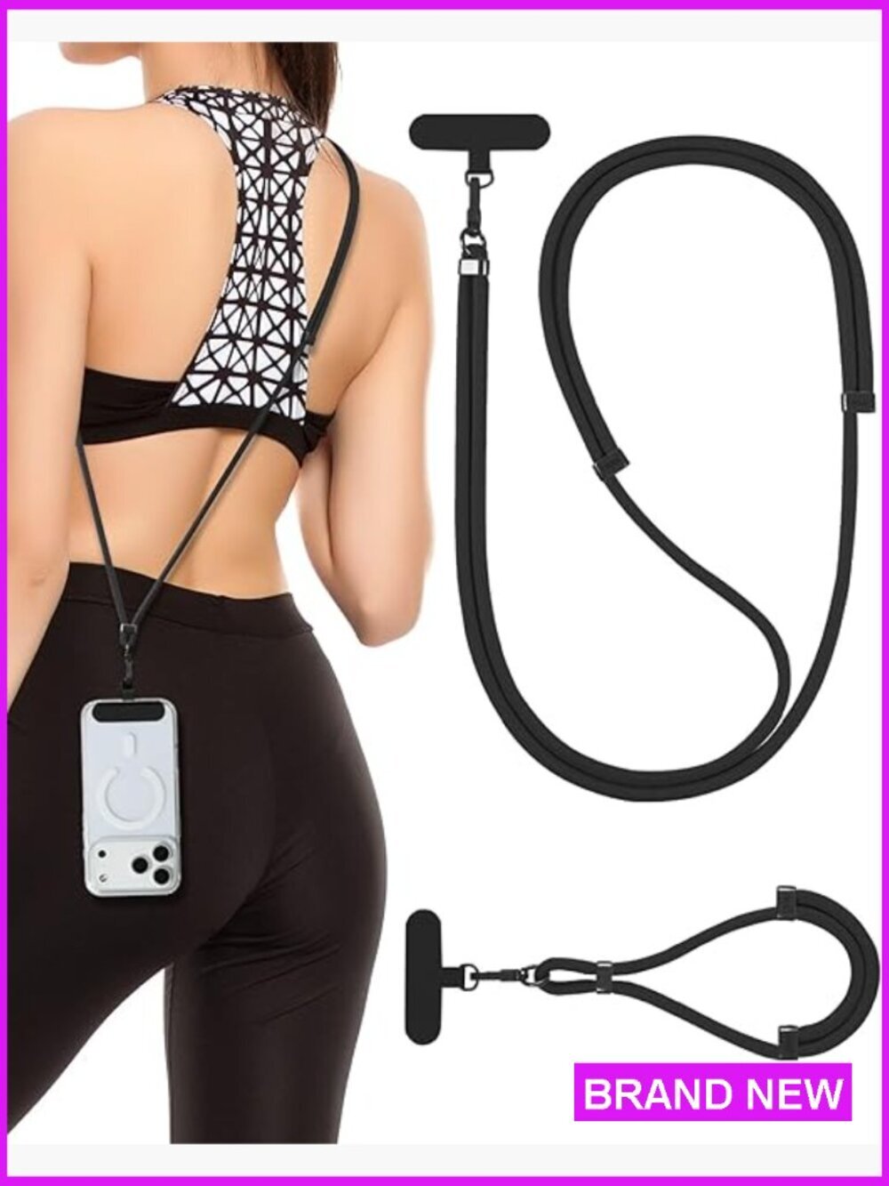 Adjustable Crossbody Phone Lanyard Hands-Free Anti-Theft Travel Essential Most